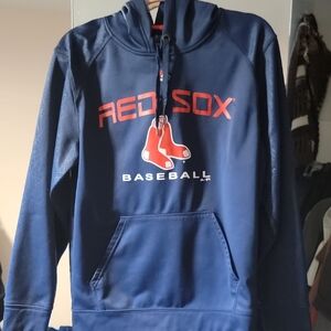 Majestic Red Sox Navy Blue Baseball Hoodie